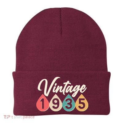 Vintage 1935 90th Birthday Retro Teardrop Design Beanie