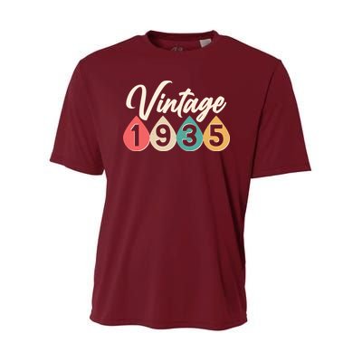 Vintage 1935 90th Birthday Retro Teardrop Design Youth Performance Sprint T-Shirt