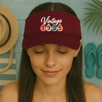 Vintage 1935 90th Birthday Retro Teardrop Design Visor