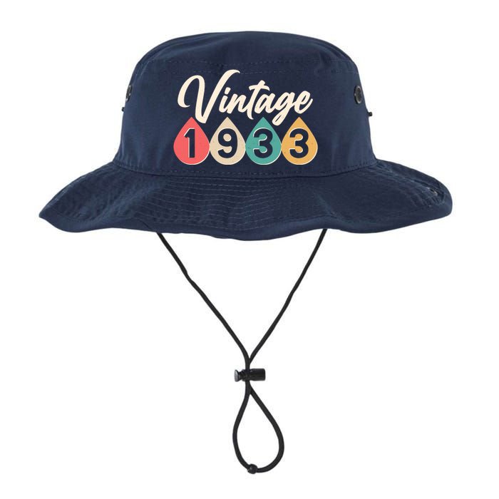 Vintage 1933 90th Birthday Retro Teardrop Design Legacy Cool Fit Booney Bucket Hat