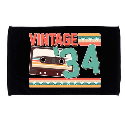 Vintage 1934 90th Birthday Cassette Tape Microfiber Hand Towel