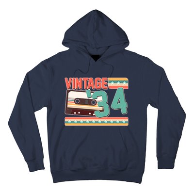 Vintage 1934 90th Birthday Cassette Tape Hoodie