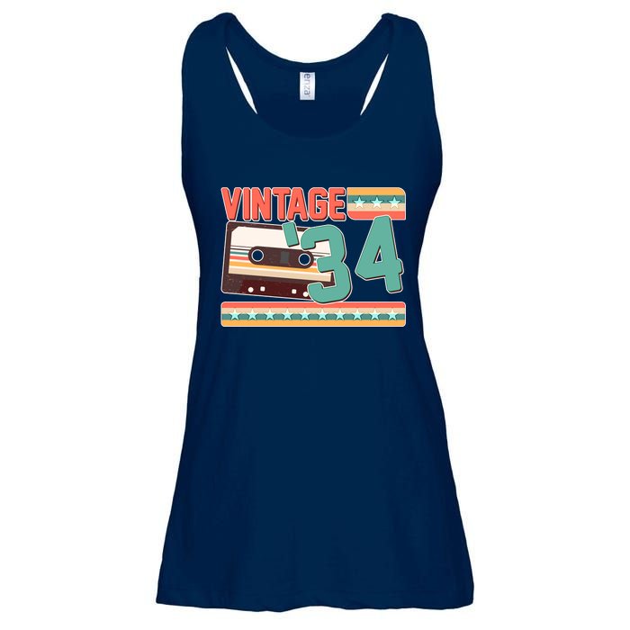 Vintage 1934 90th Birthday Cassette Tape Ladies Essential Flowy Tank