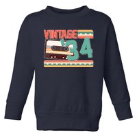 Vintage 1934 90th Birthday Cassette Tape Toddler Sweatshirt