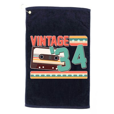 Vintage 1934 90th Birthday Cassette Tape Platinum Collection Golf Towel