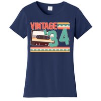 Vintage 1934 90th Birthday Cassette Tape Women's T-Shirt