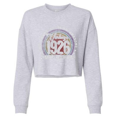 Vintage 1926 97 Year Old Gifts Limited Edition 97th Birthday Cute Cropped Pullover Crew