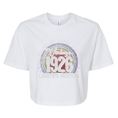 Vintage 1926 97 Year Old Gifts Limited Edition 97th Birthday Cute Bella+Canvas Jersey Crop Tee