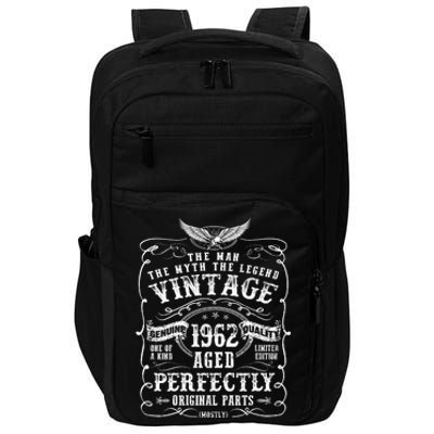 Vintage 1962 Aged 60 Years Man Myth Legend 60th Birthday Impact Tech Backpack