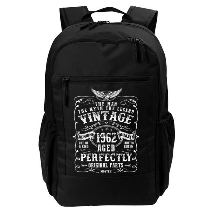 Vintage 1962 Aged 60 Years Man Myth Legend 60th Birthday Daily Commute Backpack