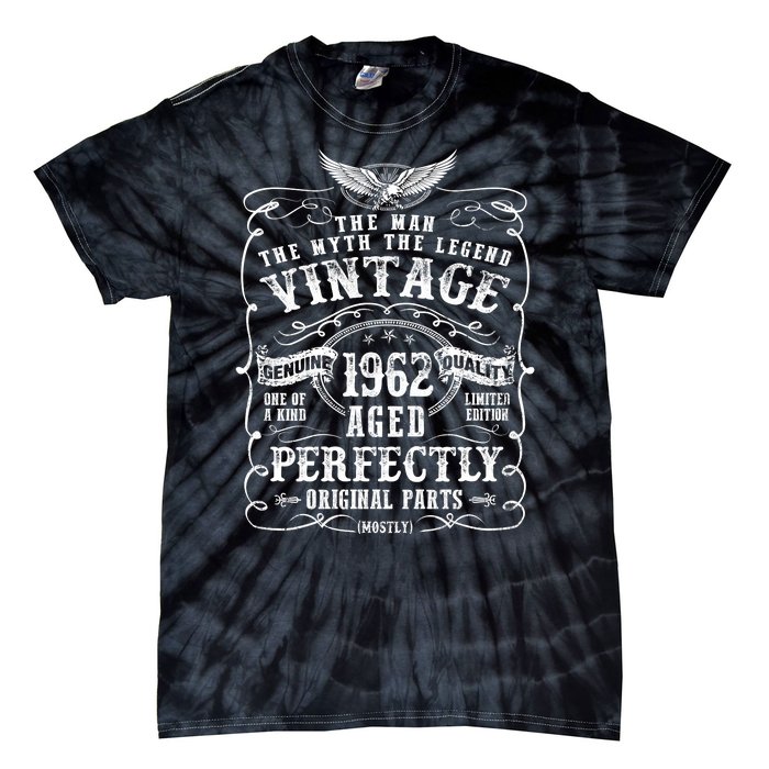 Vintage 1962 Aged 60 Years Man Myth Legend 60th Birthday Tie-Dye T-Shirt