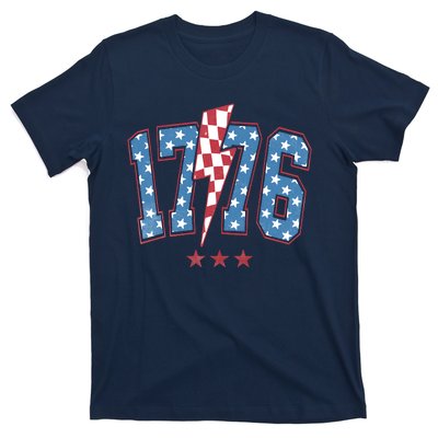 Vintage 1776 American Flag With Stars T-Shirt