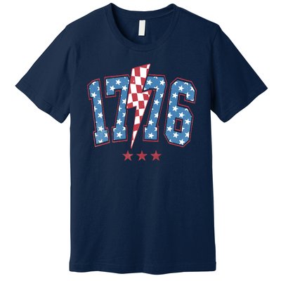 Vintage 1776 American Flag With Stars Premium T-Shirt