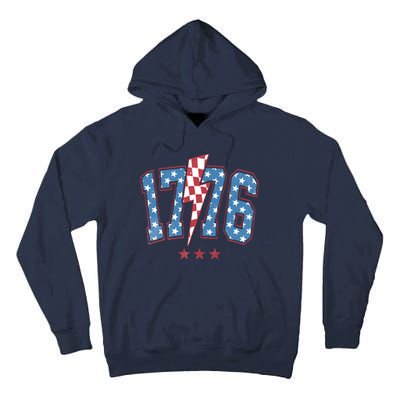 Vintage 1776 American Flag With Stars Tall Hoodie