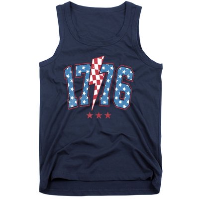 Vintage 1776 American Flag With Stars Tank Top