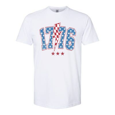 Vintage 1776 American Flag With Stars Softstyle CVC T-Shirt