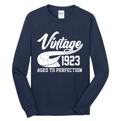 Vintage 1923 Aged To Perfection 100th Birthday Tall Long Sleeve T-Shirt