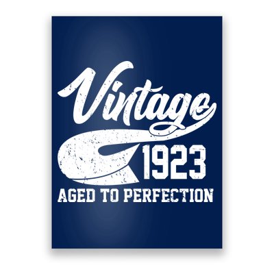 Vintage 1923 Aged To Perfection 100th Birthday Poster