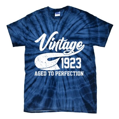 Vintage 1923 Aged To Perfection 100th Birthday Tie-Dye T-Shirt