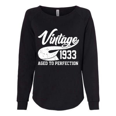 Vintage 1933 Aged To Perfection 90th Birthday Womens California Wash Sweatshirt