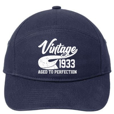 Vintage 1933 Aged To Perfection 90th Birthday 7-Panel Snapback Hat