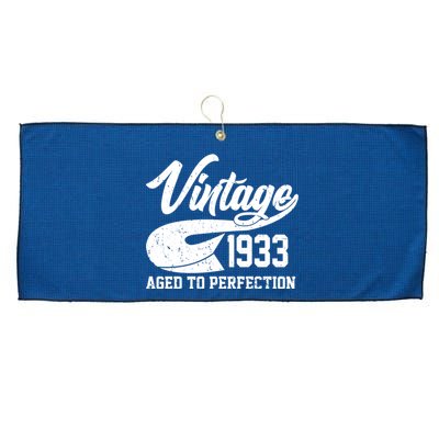 Vintage 1933 Aged To Perfection 90th Birthday Large Microfiber Waffle Golf Towel