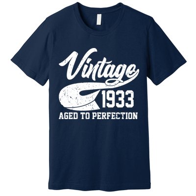 Vintage 1933 Aged To Perfection 90th Birthday Premium T-Shirt