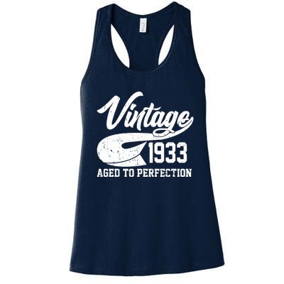 Vintage 1933 Aged To Perfection 90th Birthday Women's Racerback Tank