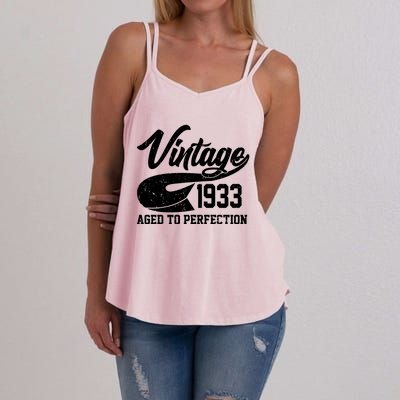 Vintage 1933 Aged To Perfection 90th Birthday Women's Strappy Tank