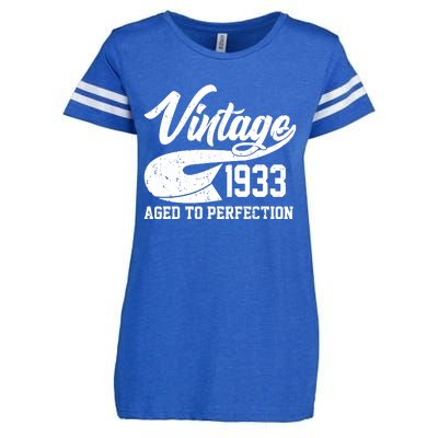 Vintage 1933 Aged To Perfection 90th Birthday Enza Ladies Jersey Football T-Shirt