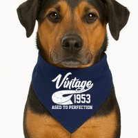 Vintage 1953 Aged To Perfection 70th Birthday USA-Made Doggie Bandana