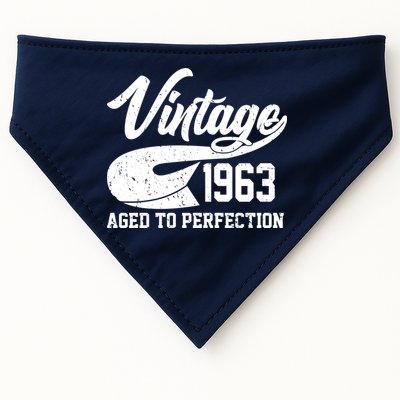 Vintage 1963 Aged To Perfection 60th Birthday USA-Made Doggie Bandana