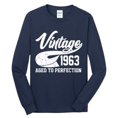 Vintage 1963 Aged To Perfection 60th Birthday Tall Long Sleeve T-Shirt