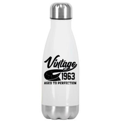 Vintage 1963 Aged To Perfection 60th Birthday Stainless Steel Insulated Water Bottle