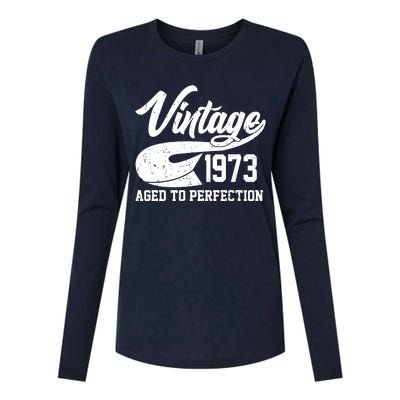 Vintage 1973 Aged To Perfection 50th Birthday Womens Cotton Relaxed Long Sleeve T-Shirt