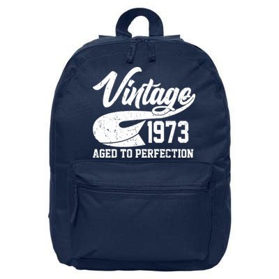 Vintage 1973 Aged To Perfection 50th Birthday 16 in Basic Backpack