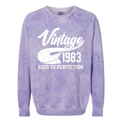 Vintage 1983 Aged To Perfection 40th Birthday Colorblast Crewneck Sweatshirt