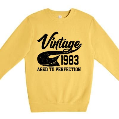 Vintage 1983 Aged To Perfection 40th Birthday Premium Crewneck Sweatshirt