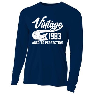 Vintage 1983 Aged To Perfection 40th Birthday Cooling Performance Long Sleeve Crew