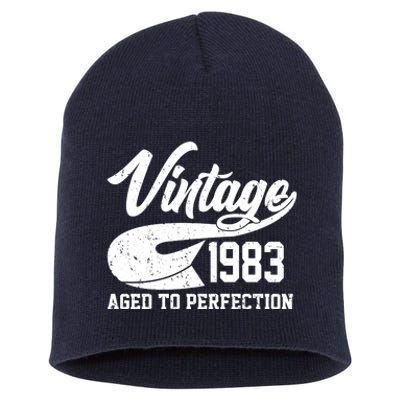 Vintage 1983 Aged To Perfection 40th Birthday Short Acrylic Beanie