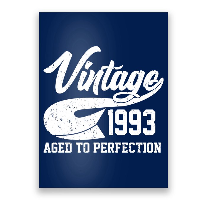Vintage 1993 Aged To Perfection 30th Birthday Poster