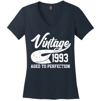 Vintage 1993 Aged To Perfection 30th Birthday Women's V-Neck T-Shirt