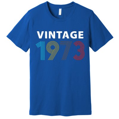 Vintage 1973 Birthday Gift For Mum Grandpa Premium T-Shirt