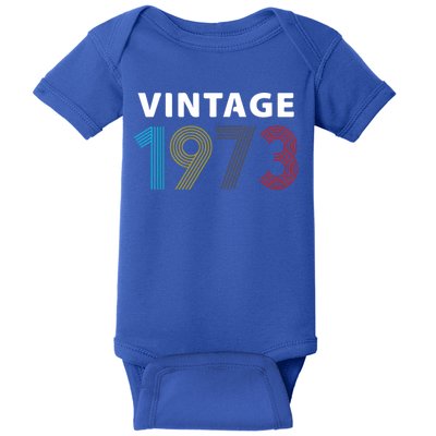 Vintage 1973 Birthday Gift For Mum Grandpa Baby Bodysuit