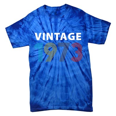 Vintage 1973 Birthday Gift For Mum Grandpa Tie-Dye T-Shirt