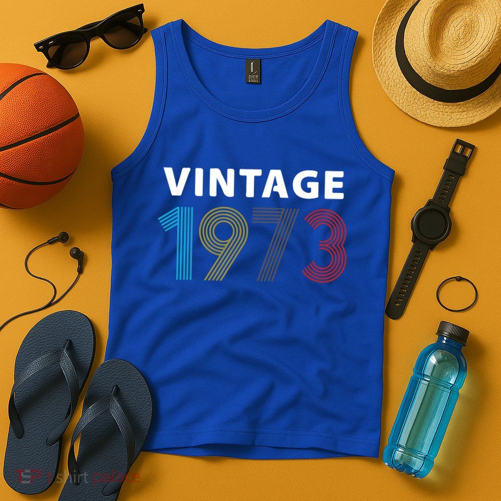 Vintage 1973 Birthday Gift For Mum Grandpa Tank Top