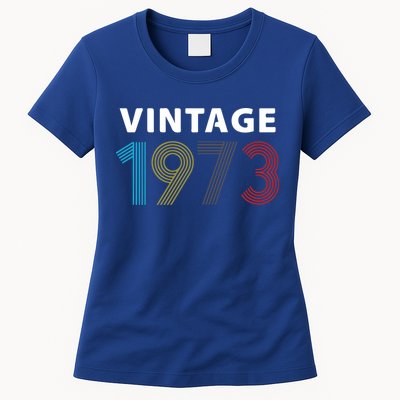 Vintage 1973 Birthday Gift For Mum Grandpa Womens T-Shirt