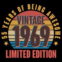 Vintage 1969 Birthday 55 Years Of Being Awesome Limited Edition Backpack
