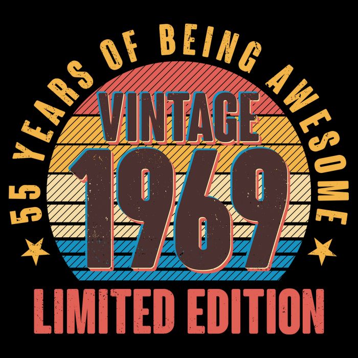 Vintage 1969 Birthday 55 Years Of Being Awesome Limited Edition Backpack