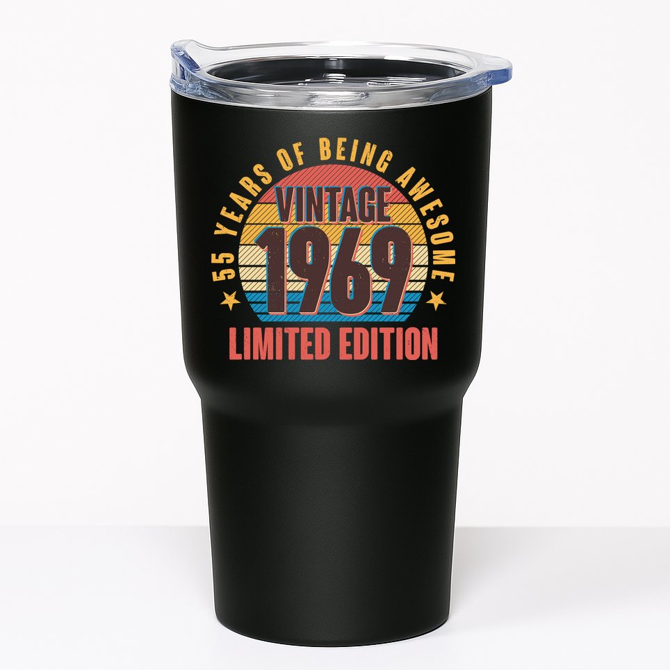 Vintage 1969 Birthday 55 Years Of Being Awesome Limited Edition Tumbler